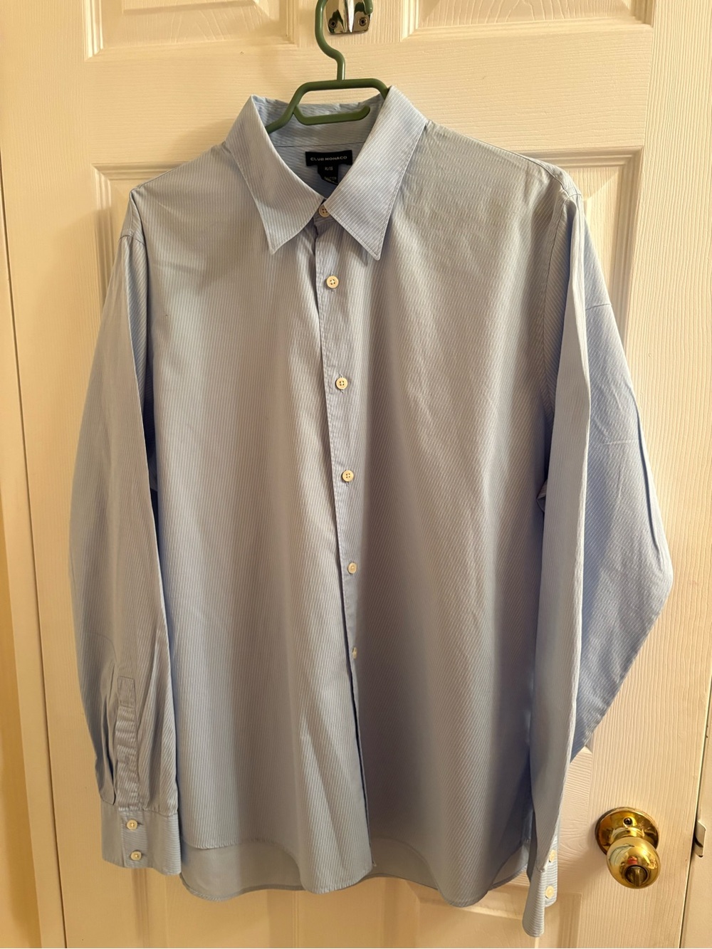 Club Monaco Light Blue Pinstripe Men's Dress Shirt